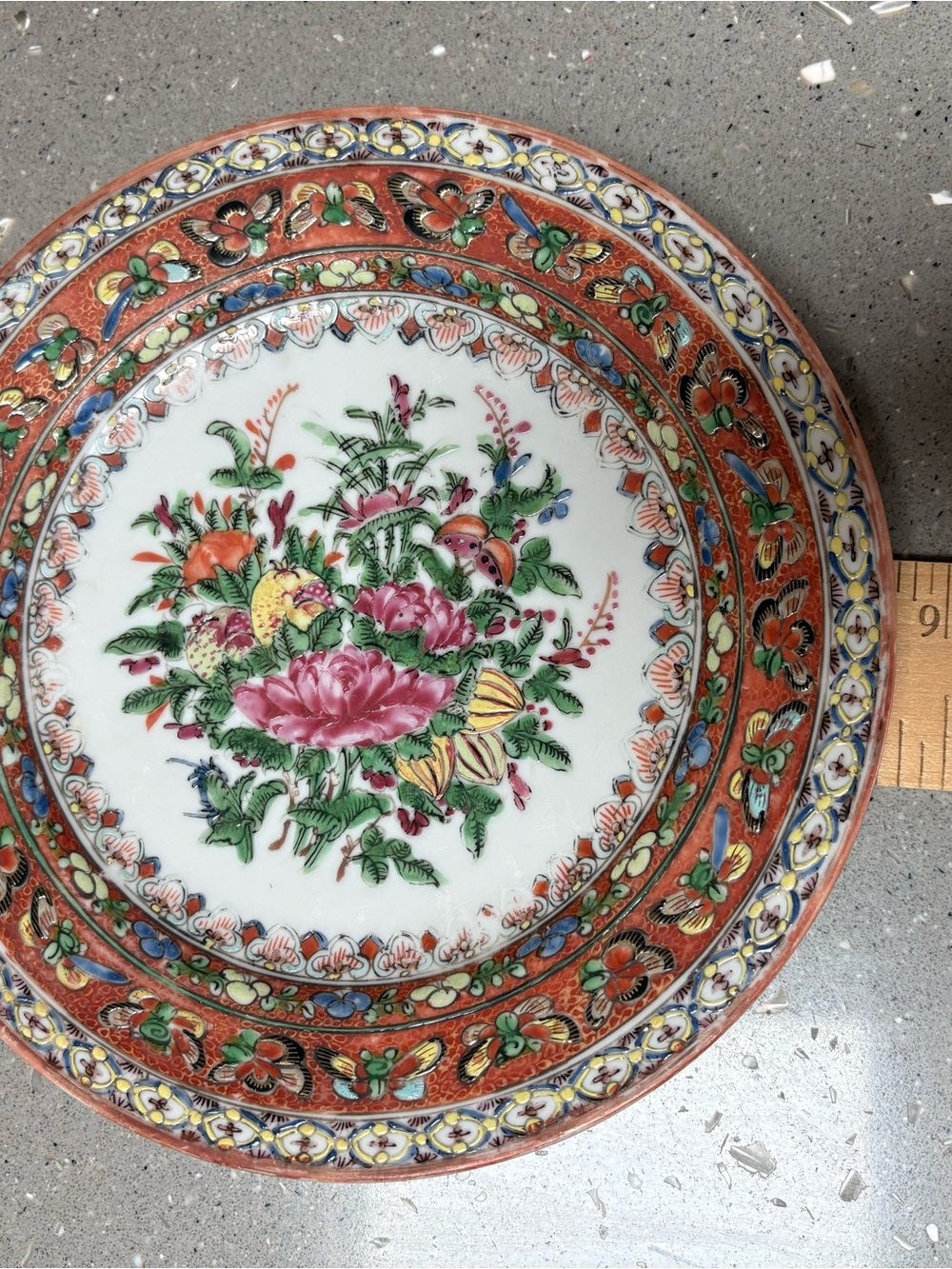 Antique Chinese Famille Rose Porcelain plate.  Rare